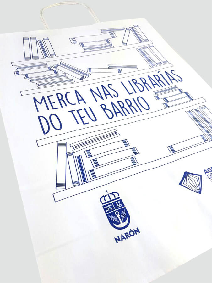 Bolsas de papel para asociación de libreros de Ferrolterra